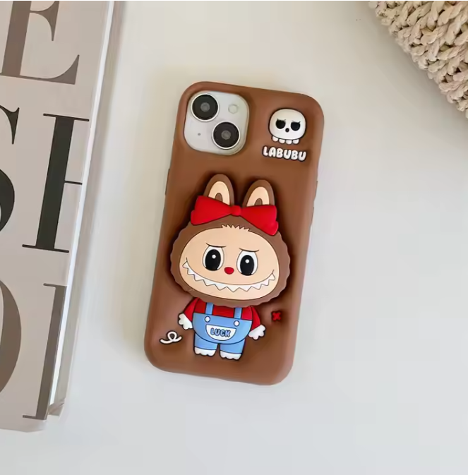 LABUBU "Lucky Bow" 3D Cartoon Silicone iPhone Case