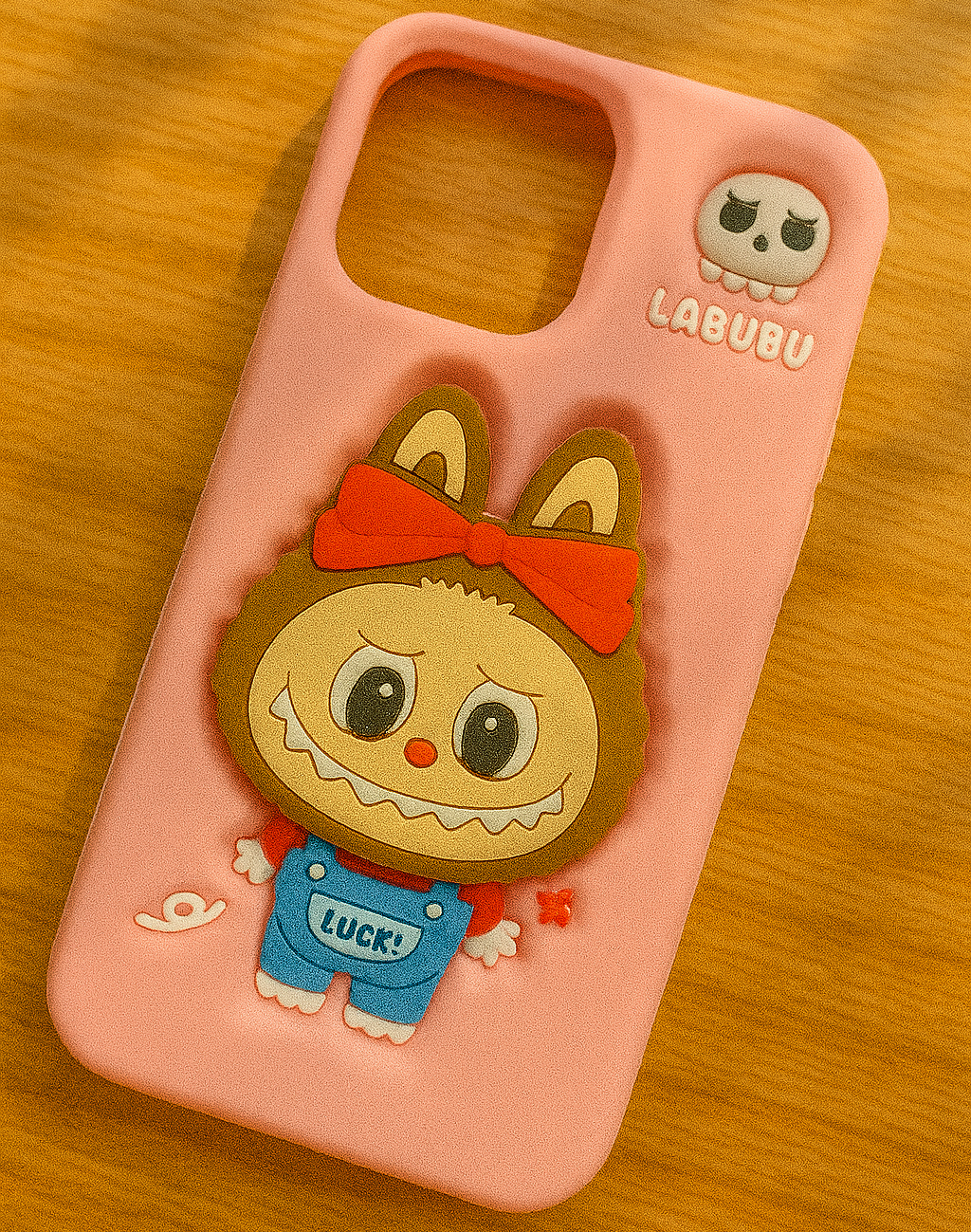 LABUBU "Lucky Bow" 3D Cartoon Silicone iPhone Case