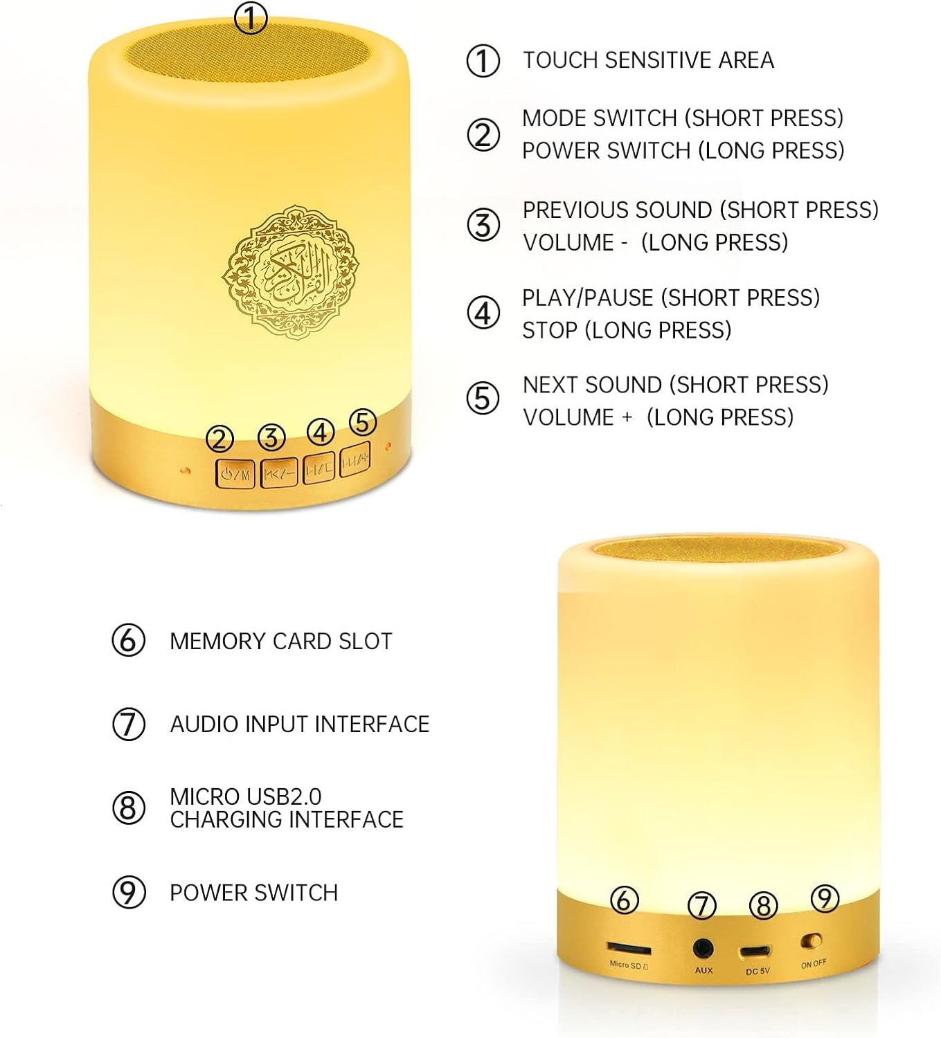 Smart Quran Bluetooth Speaker with Azan Clock