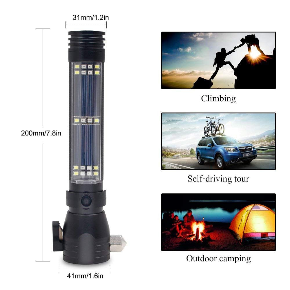 Solar LED Torch USB Rechargeable : Durable, Eco-Friendly & Versatile Lighting Solution