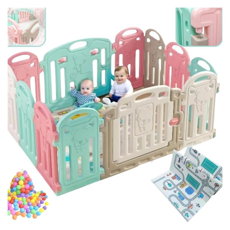 12-Panel Playpen – Safe and Spacious Play Area for Kids