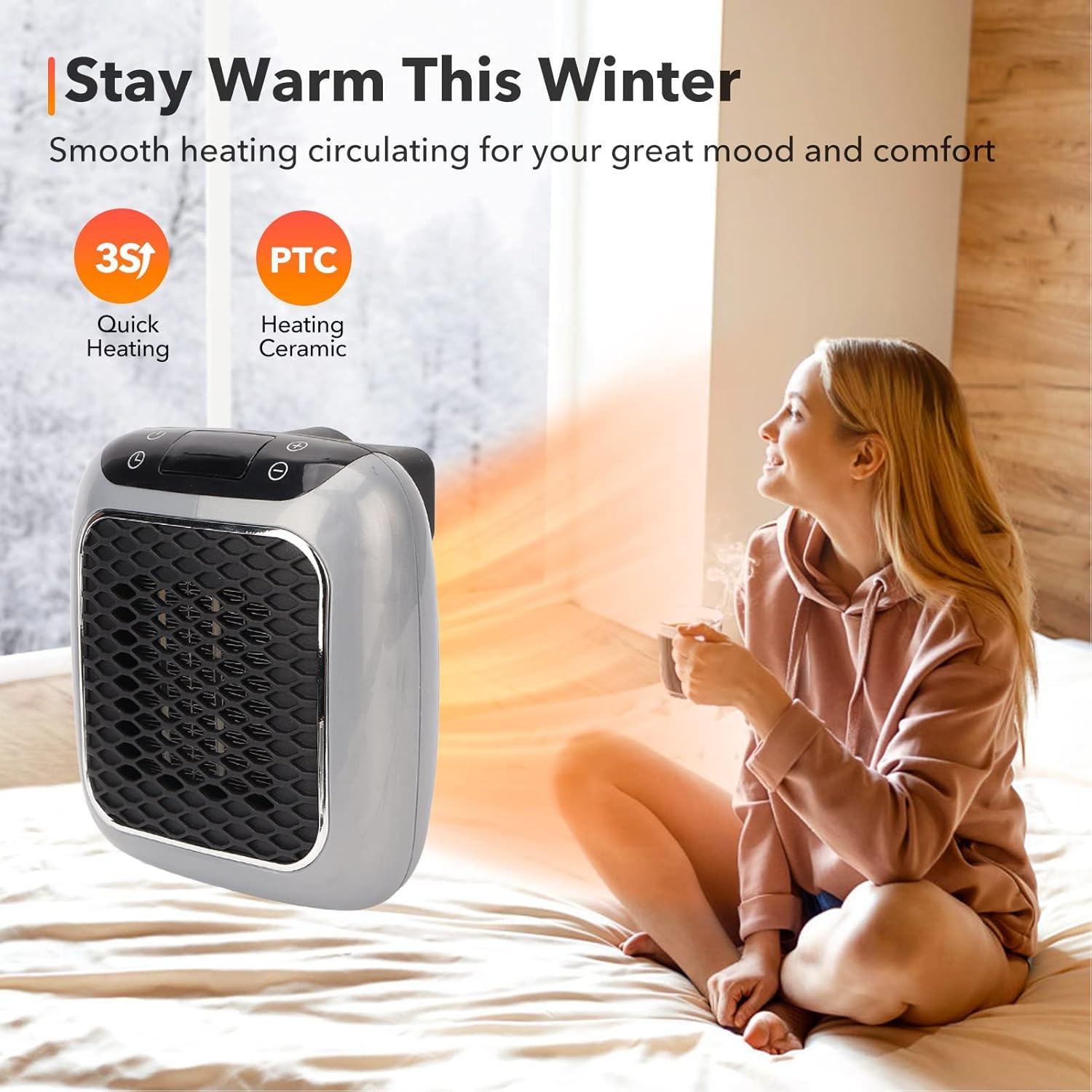 Portable Electric Wall Heater With Thermostat - Portable Winter Heater Season