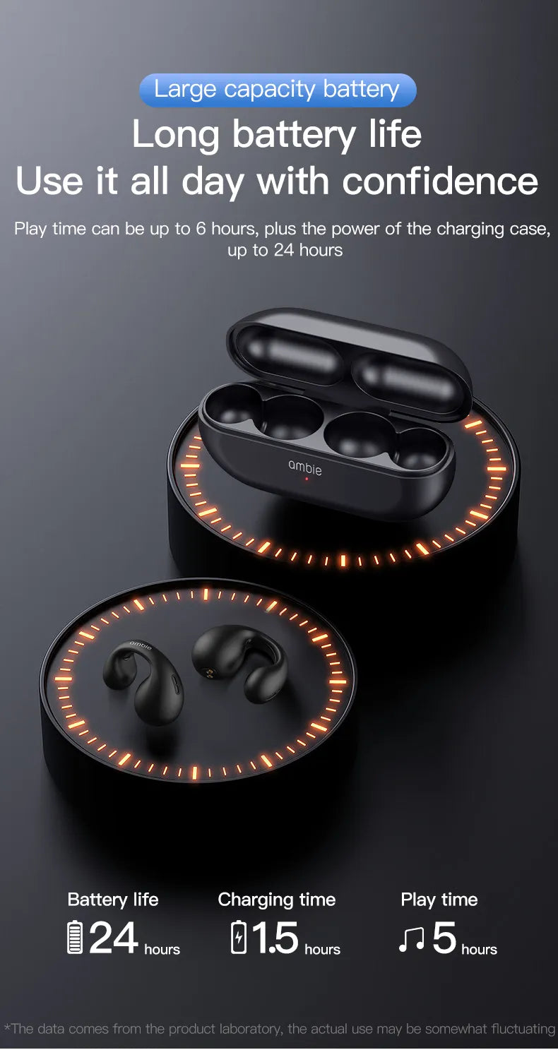 Ambie Wireless Earbuds: Premium Sound, Stylish Design & All-Day Comfort