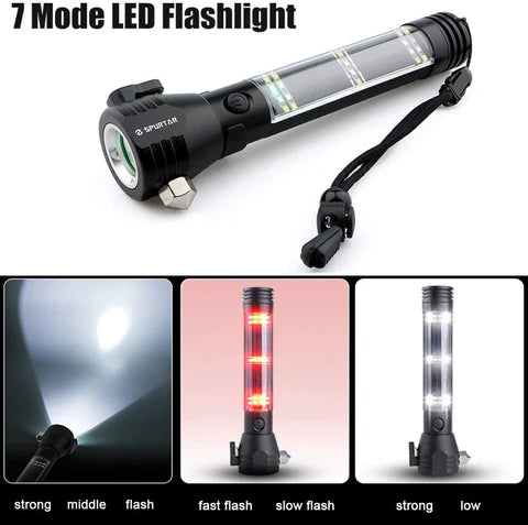 Solar LED Torch USB Rechargeable : Durable, Eco-Friendly & Versatile Lighting Solution