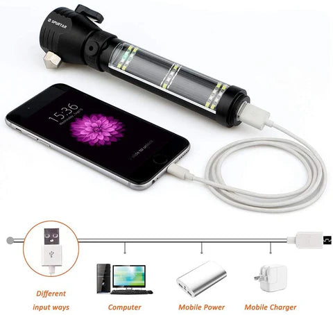 Solar LED Torch USB Rechargeable : Durable, Eco-Friendly & Versatile Lighting Solution